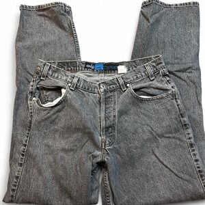 Vintage Levi's silvertab relaxed 1993 black punk grunge denim jeans 36x34